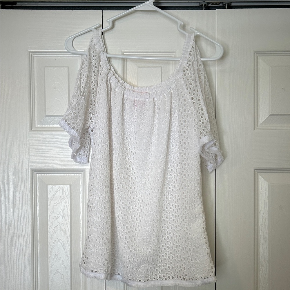 Lilly Pulitzer White Eyelet Blouse